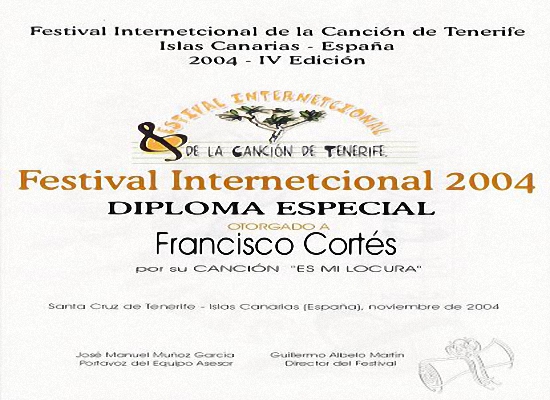2004 Certificado Tenerife
