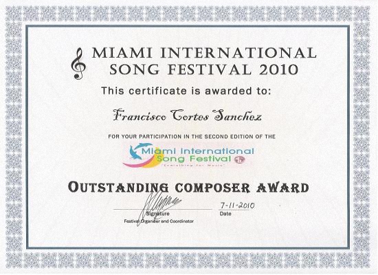 2010 Certificado Miami
