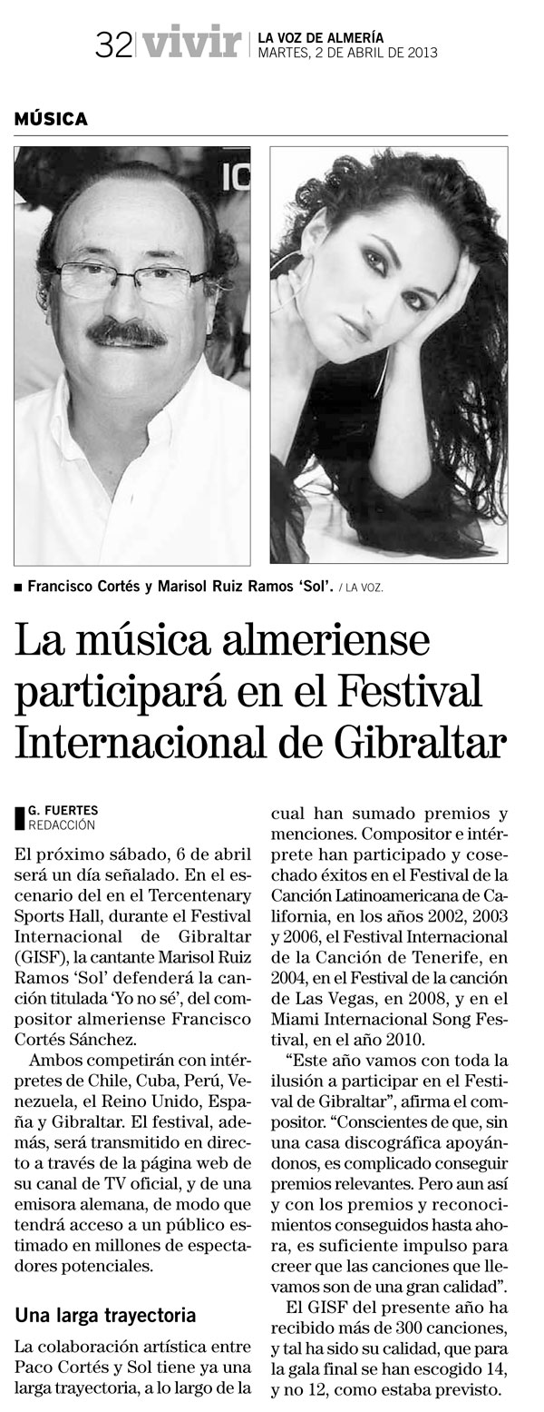 Prensa 2013 Gibraltar La voz